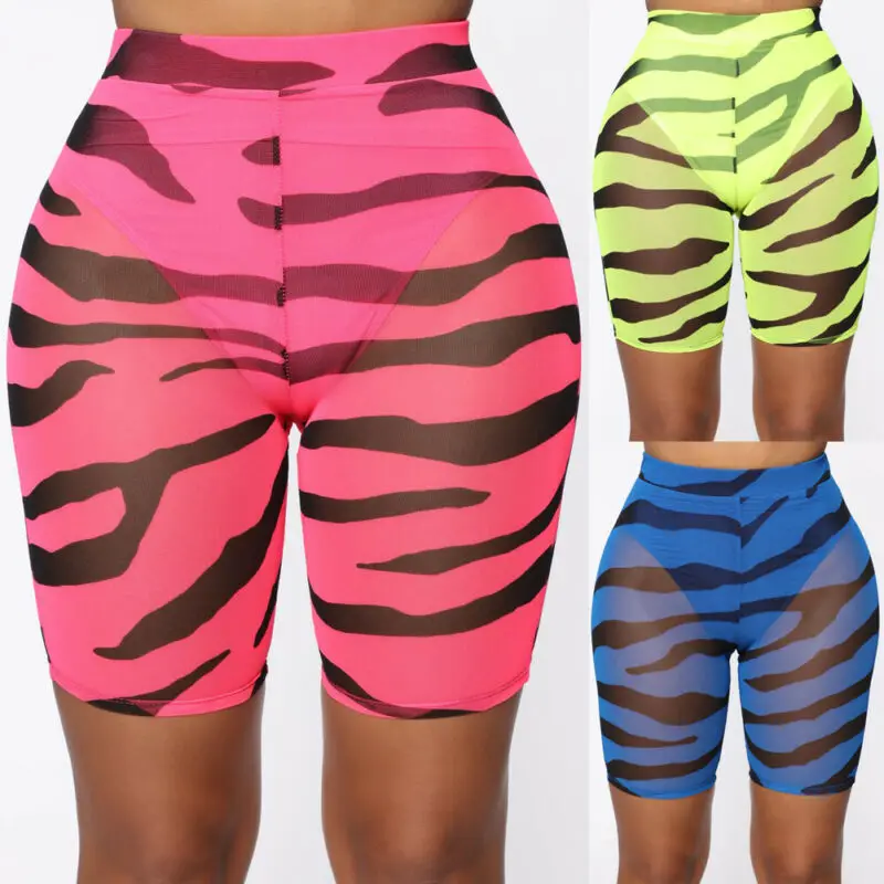 high waisted fishnet shorts