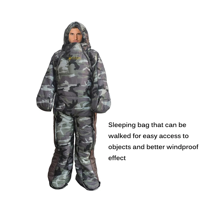 

Camping Sleeping Bag Comfortable Adjustable Zippered Lazy Winter Bag Backpacking Travel Hiking Accessories Outdoor Sleepings Bag