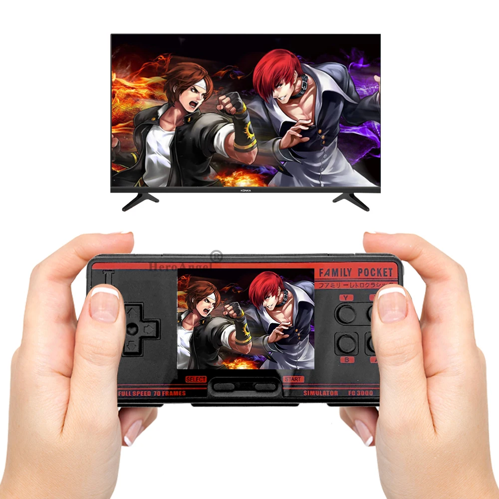 2021 Handheld Game Console Video Gaming Console with 4000+ Retro Games 10 Simulator FC 3000 Pocket Game Player IPS Screen