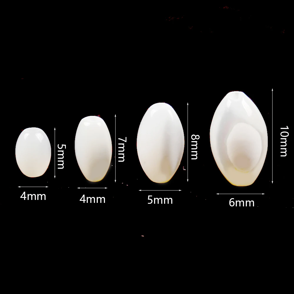 Loose Beads White Oval Natural Sea Shell Beads for Jewelry Making
