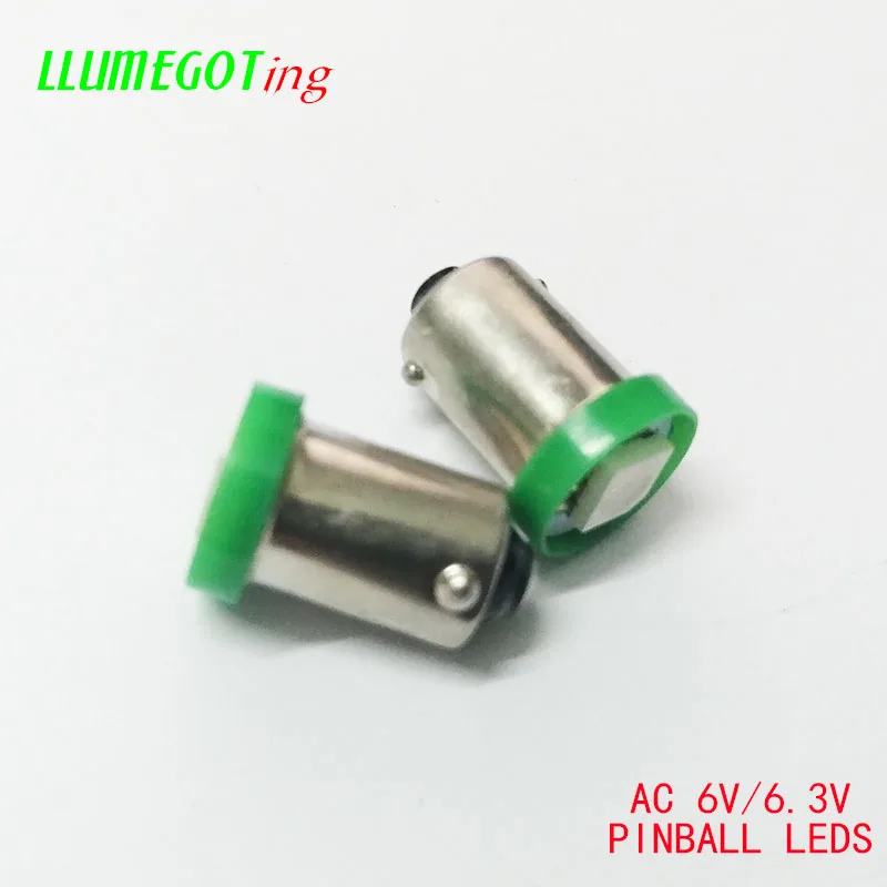 100 шт. AC DC 6V 6,3 V BA9S T4W#44#47 байонет 1SMD 5050 без полярных нескольких цветов Bally пинбол игровой автомат светильник лампа