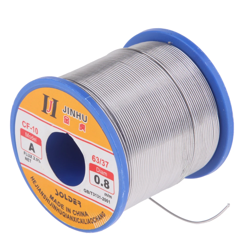 500g Tin Lead Solder Wire Rosin Core 2% Flux Iron Welding Tool 0.8mm Diameter For Electrical and Electronics Soldering Wire Roll