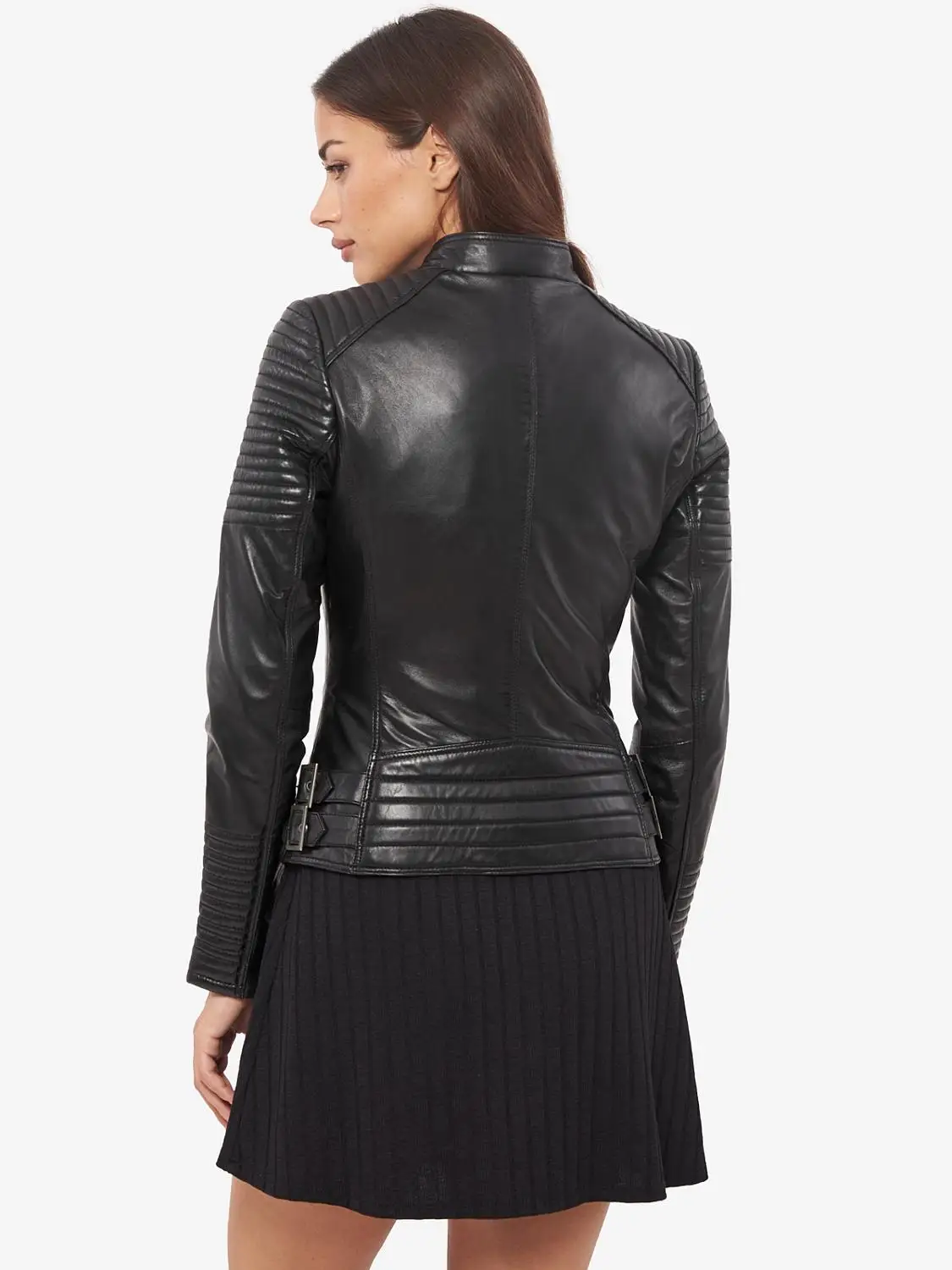 VAINAS European Brand Women Genuine leather jacket for women Real sheep leather jacket Motorcycle jackets Biker jackets Julie