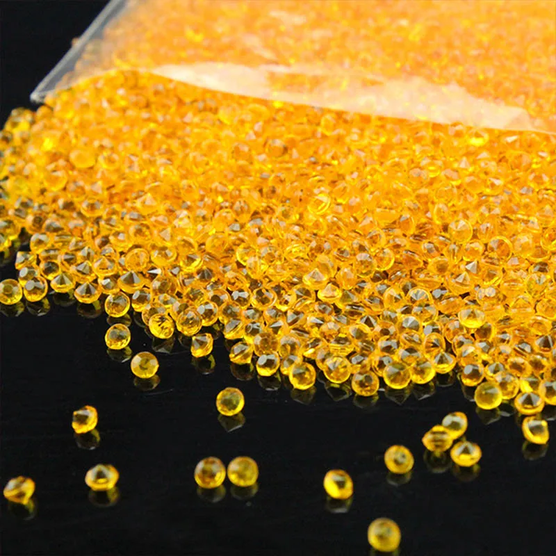 gold orange 10000 шт./упак. 2,5 мм крошечные конфетти в виде алмазов в форме Куба, Акриловые Кристаллы Конфетти Свадебная вечеринка декорация рукоделие хобби украшения - Цвет: gold orange