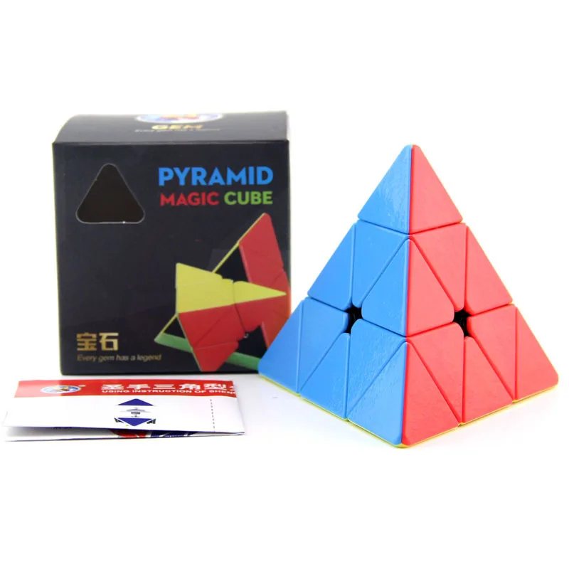 

Kathrine Gemstone Pyramid Rubik's Cube Color Smooth Game Three Layer Pyramid Triangle Educational Toy RUBIK'S CUBE