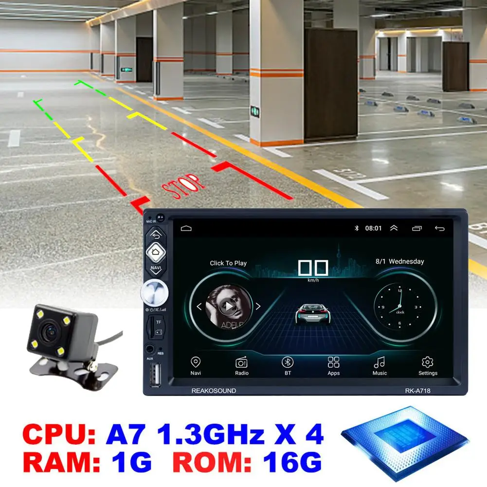 Android 8,1 автомобильный mp5 gps плеер+ phonelink++ Bluetooth+ Функция FM+ wifi
