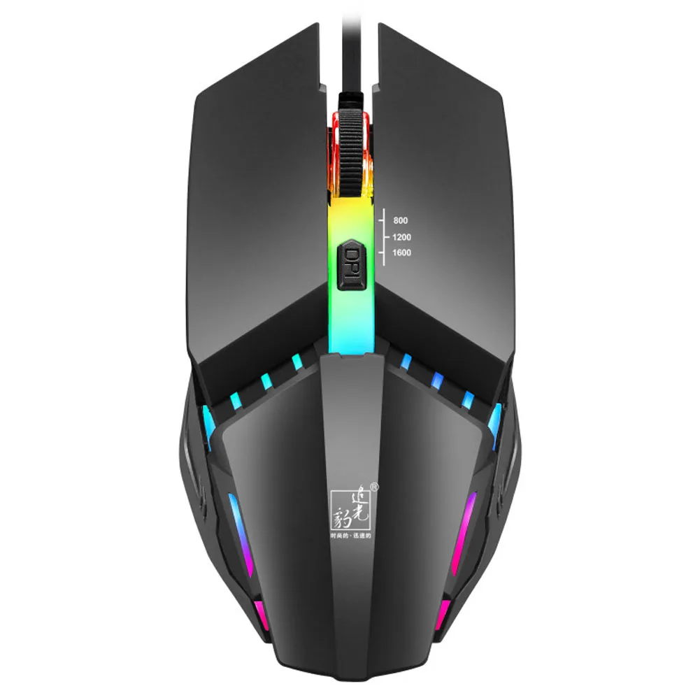 K3 ABS ноутбук светящийся тихий 4 клавиши 7 цветов освещение Plug And Play эргономичная мышь профессиональная игровая Проводная usb-мышь