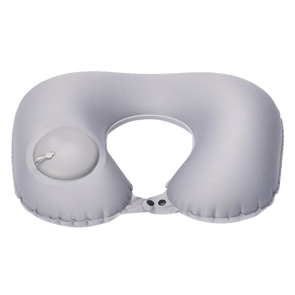 B-grey 40x29.5cm Urijk U-Shape Travel Pillows For Airplane Inflatable Neck Pillow Travel Accessories Comfortable Pillows For Sleep Home Textile - Цвет: B-grey 40x29.5cm