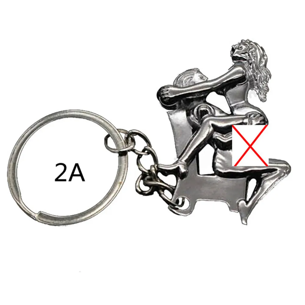 New Alternative Sexy Lover Metal Keychain Key Ring Chain Funny Toy Keys Chain Keychain Mental Stainless Steel Accessory - Color: 1