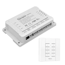 Wifi Smart Switch 4-way din-рейку модули для автоматизации умного дома 4CH Pro 433mhz 4 Ch DIY режим голосового дистанционного управления самоблокирующийся