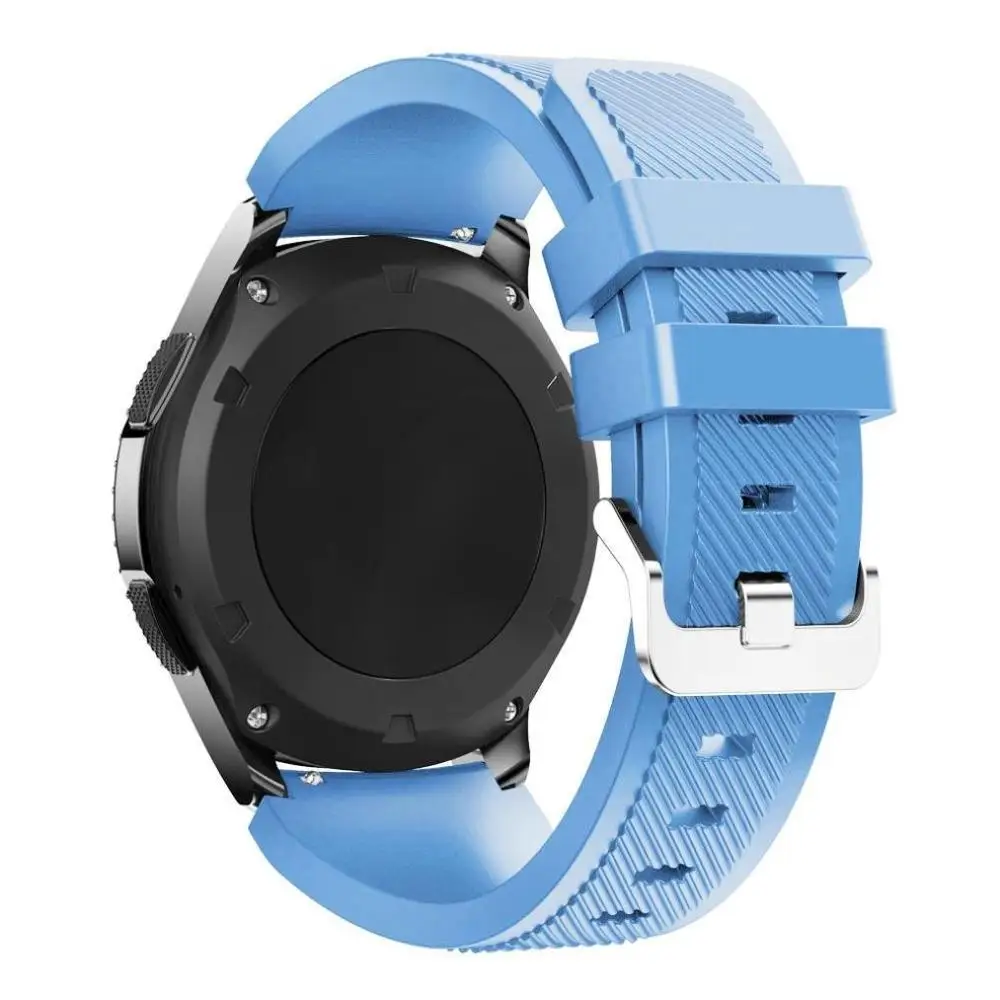 Joyozy 18 цветов для samsung gear S3 ремешок мягкий силиконовый сменный спортивный ремешок для Galaxy 46 мм 22 мм сменный смарт-ремешок для часов - Цвет ремешка: Water Lake Blue