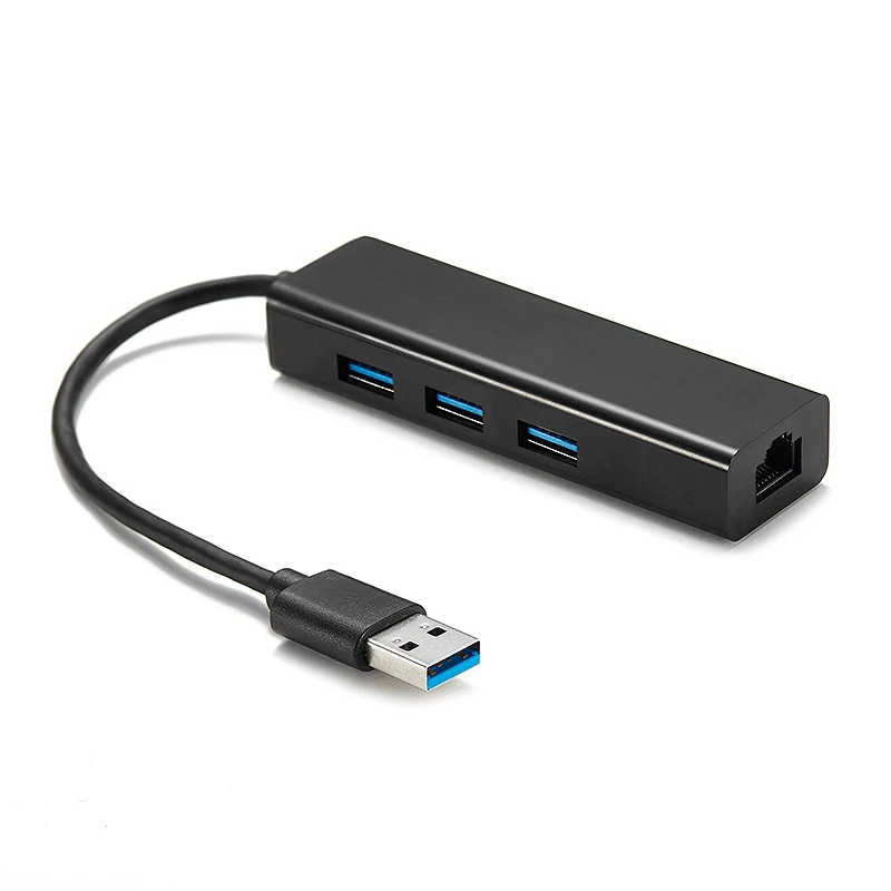 Usb 3,0 к Rj45 Gigabit Lan адаптер 3 порта Usb Hub 3,0 Соединительная муфта