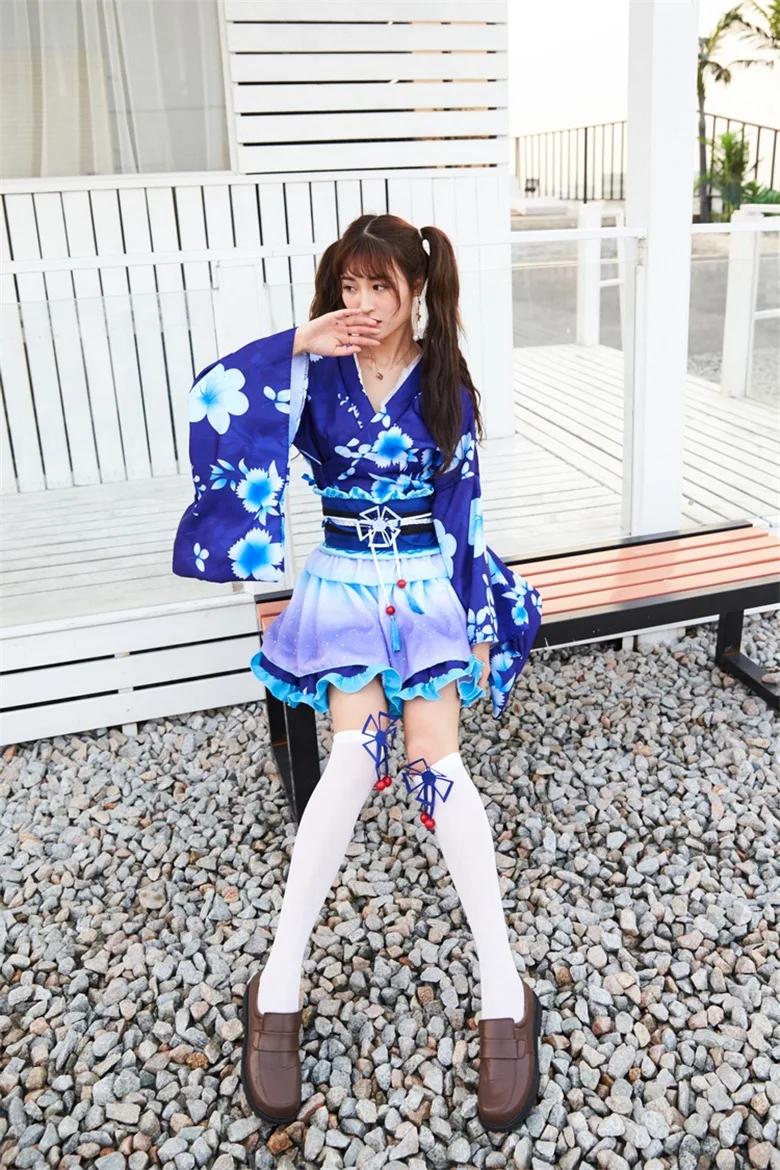 Горячая Распродажа LoveLive Косплей Сонода Уми косплей костюм кимоно Любовь Живая нисикино Маки Хонока Эли кимоно Хэллоуин костюм