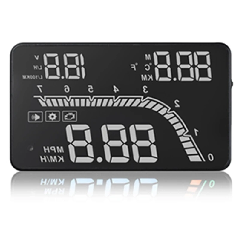 A100S T100 OBD автомобиля Hud головой вверх Дисплей Температура Датчик Obd превышение скорости Предупреждение Системы проектор лобовое стекло