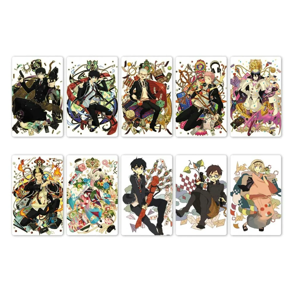 10 шт. Ao no Exorcist карта аниме наклейка s DIY Водонепроницаемая крапленая карта наклейка Дети стикерные игрушки коллекция подарок