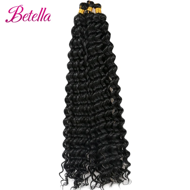 Deep Water Wave Twist Crochet Hair Crochet Braid Ombre Braiding Hair Extensions Synthetic Afro Curls For Women Low Tempreture 5