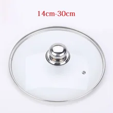 Универсальная крышка утолщенная прозрачная пленка из закаленного Стекло крышкой с ручкой для кастрюля Пособия по кулинарии кастрюля сковорода вок Кухня посуда Запчасти