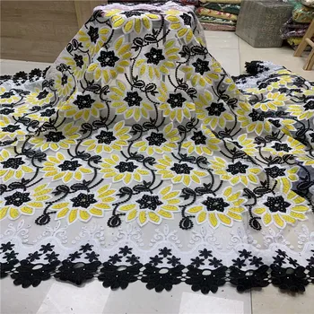 

Latest Teal African French Lace Fabric High Quality Guipure Lace Chemical Lace Fabric For Wedding Or Party WD101902