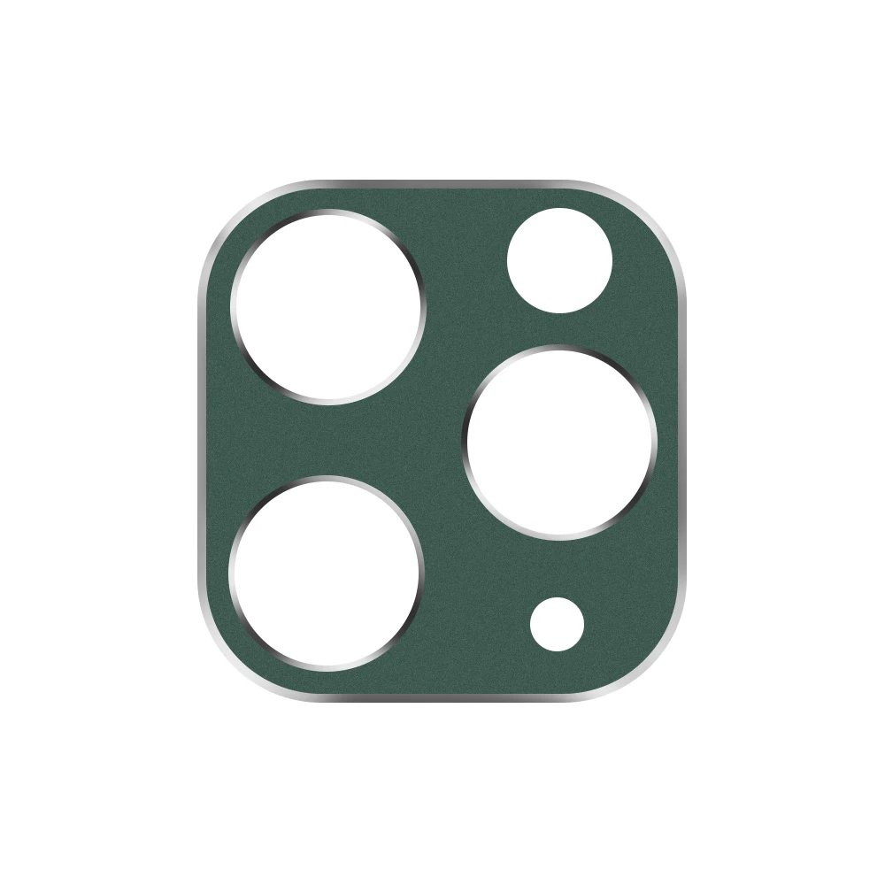 green Новинка, защита объектива камеры для iPhone, металлический сплав, закаленное стекло, защитный чехол, кольцо, рамка для iPhone 11 Pro Max - Цвет: green