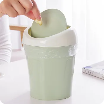 

Creative Mini Desktoptrash Can with Lid Waste Bin Table Dustbin Waste Container Rubbish Bin Desk Organizer
