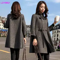 2019 Осенняя новая Корейская женская комбинированная куртка с воротником-стойкой, однобортное пальто с рукавами из семи точек, свежий и