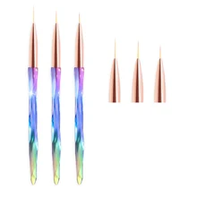 3 шт./компл. ручной инструмент с мягкой головкой щетки искусства ногтя живопись прочный ручной акриловые блеск Ручка Маникюр Сделай Сам рисунок пером салон