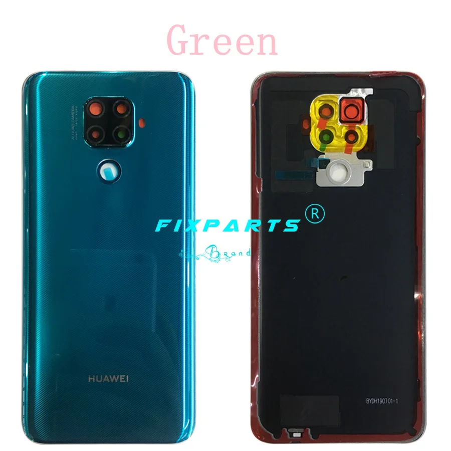 Протестированная задняя крышка зеленый чехол huawei mate 30 Lite Задняя стеклянная Батарейная Дверь Корпус Запасные части mate 30 Lite задняя крышка