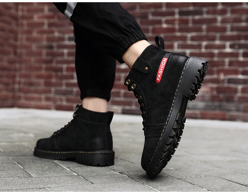 Высококачественная Мужская обувь; Zapato; новые стильные удобные мужские ботинки на шнуровке; Лидер продаж; повседневные ботильоны; Мужская обувь; Botines De Hombre66