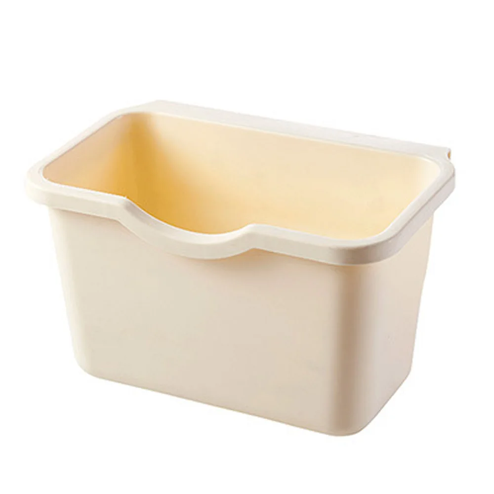 beige 21x13.5x12.5cm LASPERAL Висячие большие хранение мусора корзины настольные организации для кухни мусорное ведро хранения Держатели двери шкафа - Цвет: beige 21x13.5x12.5cm