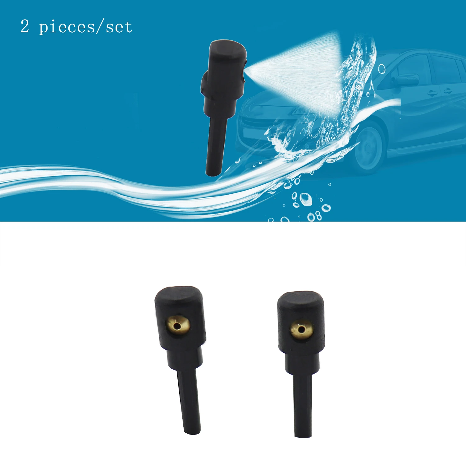 

2 pcs Windshield Washer Wiper Water Spray Nozzle Jets Fit for VW Golf Jetta AUDI A3 A4 A6 Rear Window