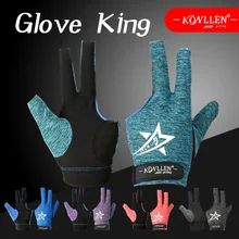 

KONLLEN Billiard Gloves Professional One Piece Non-slip Gloves For Left Hand 3 Fingers Pink/Blue/Green/Grey/Purple Accessories