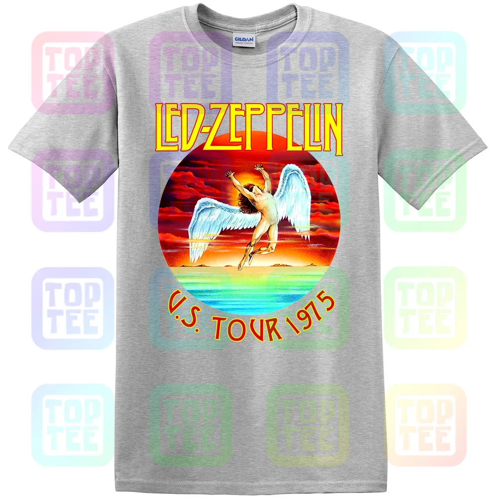 Led Zeppelin US Tour 75 усиленная футболка унисекс