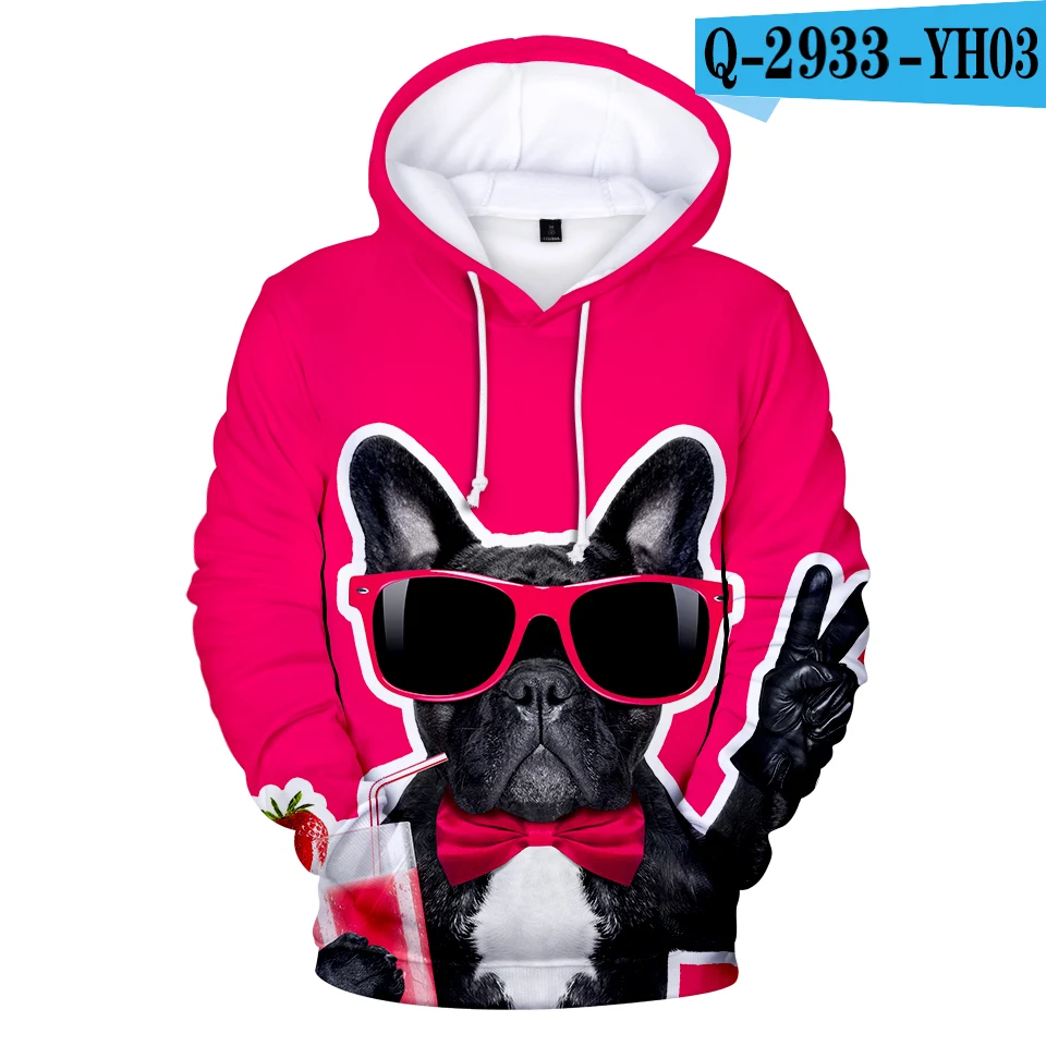 3D Hoodies Специальное предложение, детская брендовая одежда с капюшоном французского толстовки "Бульдог" детское праздничное платье высокого качественная толстовка с капюшоном Собака Французский свитшоты с принтом "Бульдог" Костюмы - Цвет: 3D Hoodies