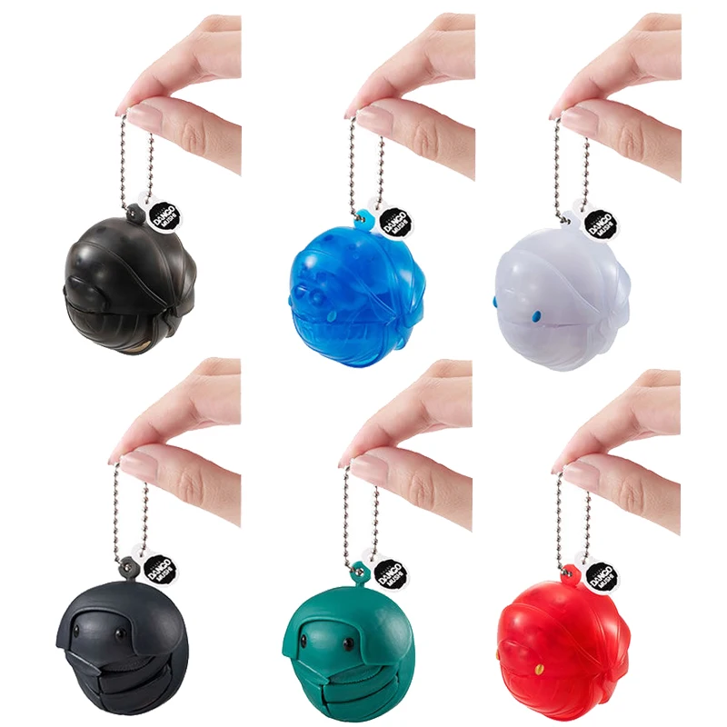 Hot Bandai Genuine Tide Play Ornaments Capsule Balls Worms Watermelon Beetles Transparent Color Pendants In Winter Pendant