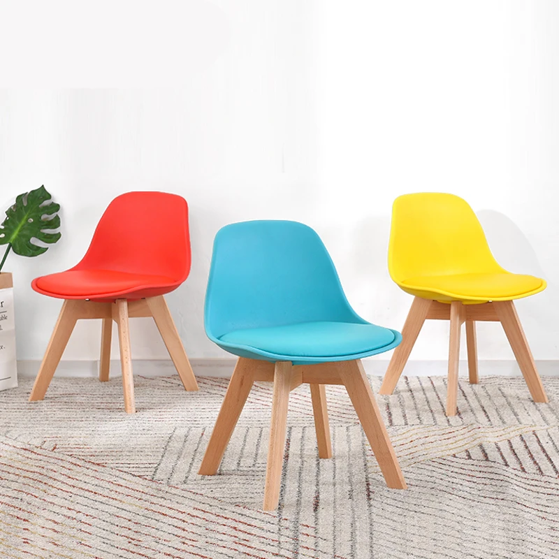 

Building Block Tribe Solid Wood Stool Home Bench Fashion Shoes Bench Creative Low Stool Children Plastic Backrest Chair
