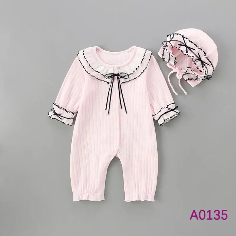 

0-24M Baby Clothes 2021 New England Style Sailor Collar Baby Boys Clothes Infant Girls Rompers Jumpsuit Outfits L820