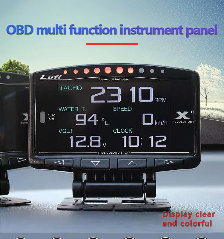 RPM Tachometer with OBD2 Warning System for OBD2 Car Model OBD2 Display Gauge Code Reader Scanner Lufi X1 Car Dinostic Tool RPM Tachometer with OBD2 Warning System for OBD2 Car Model OBD2 Display Gauge Code Reader Scanner Lufi X1 Car Dinostic Tool