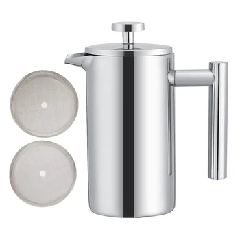 

Coffee Pot French Press Stainless Steel Espresso Machine High Quality Double Wall Insulated Coffee Pot Teapot, 350ML