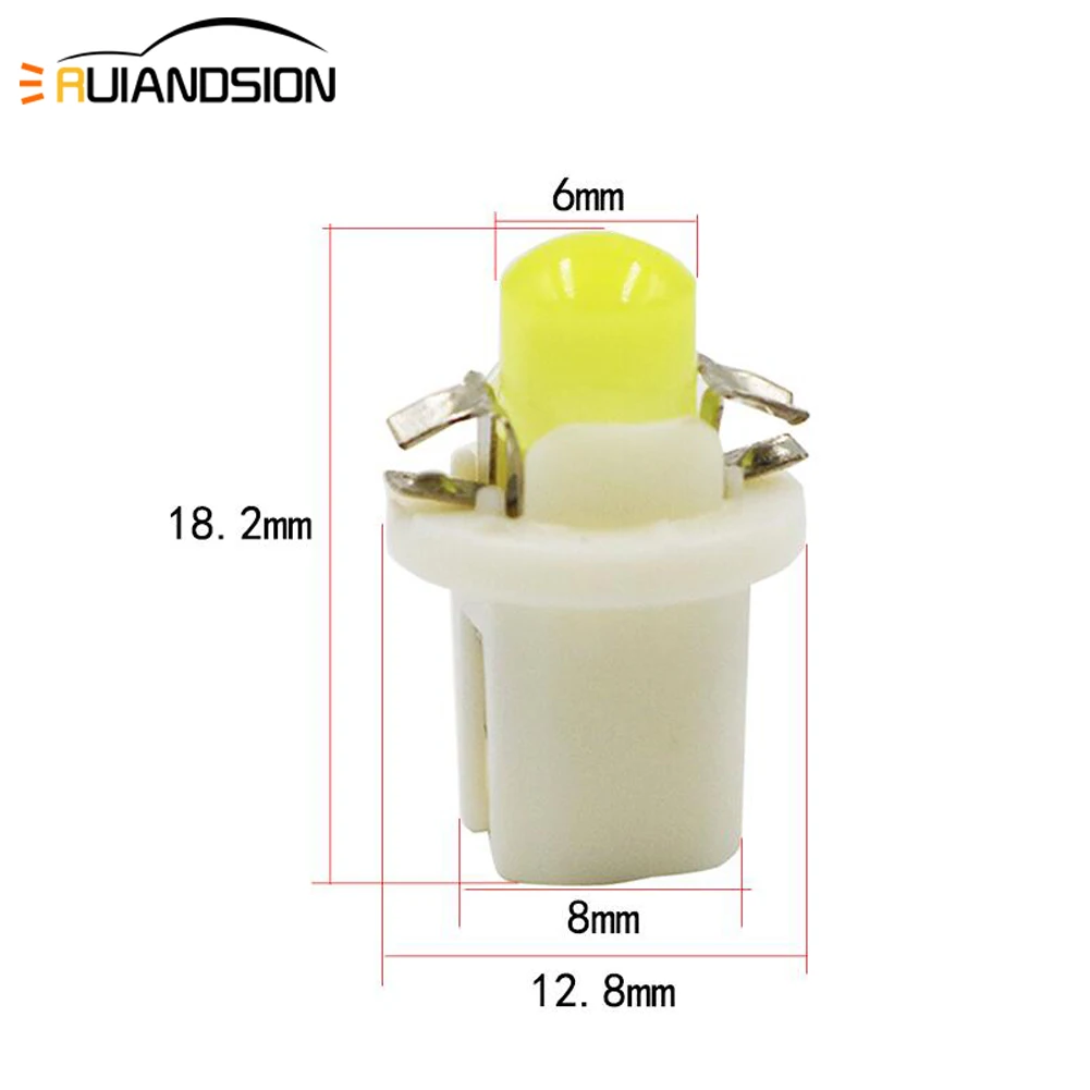 100x T5 B8.5D B8.5 SMD СВЕТОДИОДНЫЙ Автомобильный свет-излучающий диодный инструмент лампа накаливания на панель приборов авто Интерьер маленькая лампа