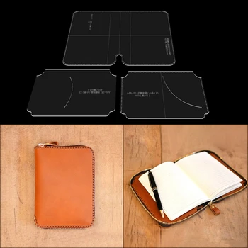 

Leather Notebook Cover Bag Acrylic Pattern Toolkit Set Acrylic Template Drawing Mold DIY Leather Craft Sewing Stencil Supplies