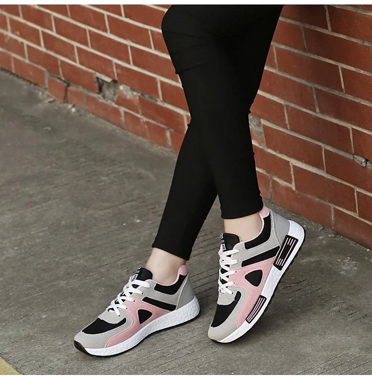 Модные женские легкие кроссовки для бега, уличная спортивная обувь, дышащая сетка, удобные беговые кроссовки, воздух, подушка, шнуровка