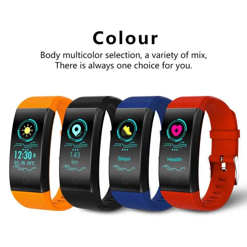 

QW18 Color Screen Smart Wristbands Multi-Sport IP67 Waterproof Bluetooth Smart Bracelet Heart Rate Blood Pressure Monitor