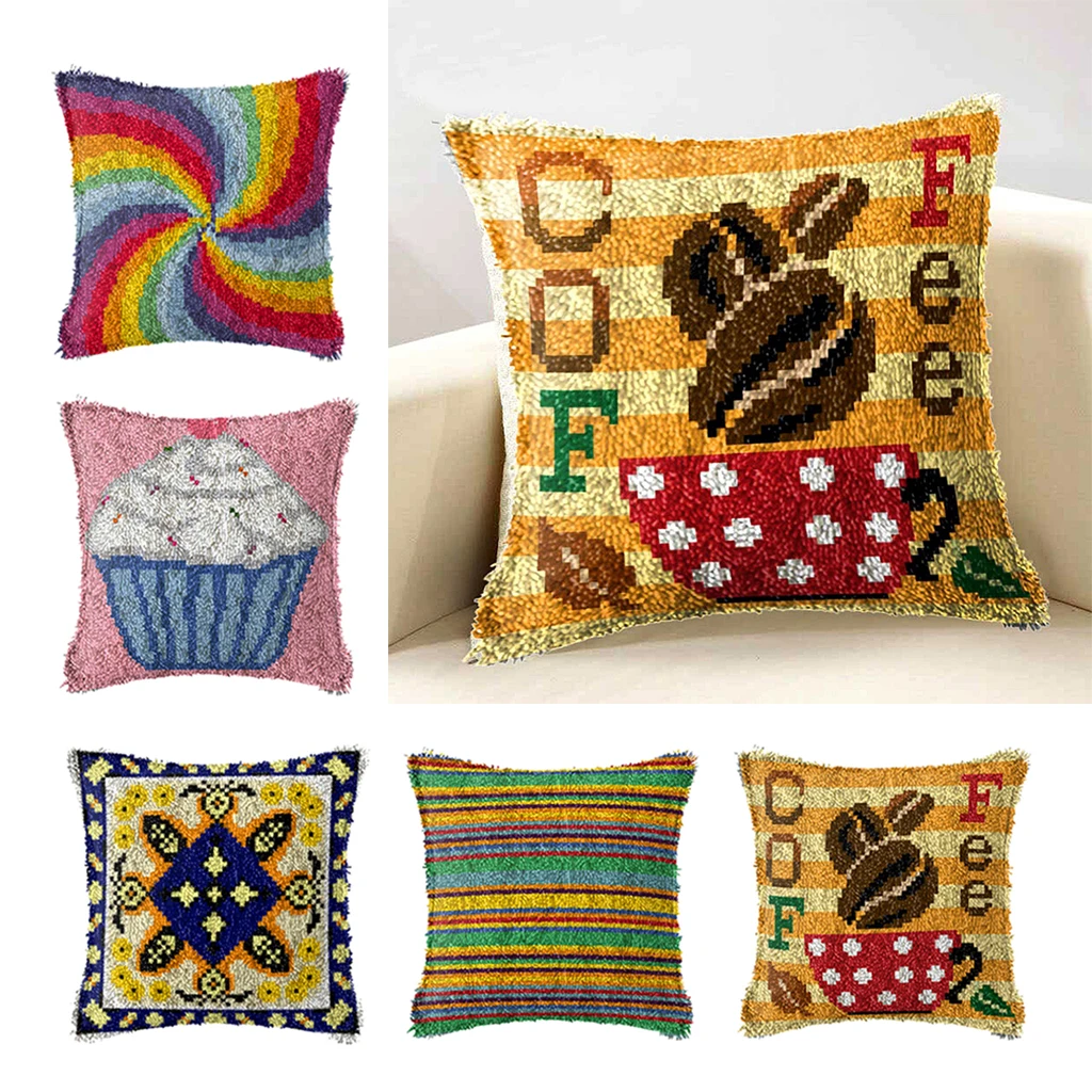 DIY Cushion Carpet Rug Making Craft Home Decor Latch Hook Kit Carpets Embroidery Sewing Tool Hobby Art Crafts | Дом и сад