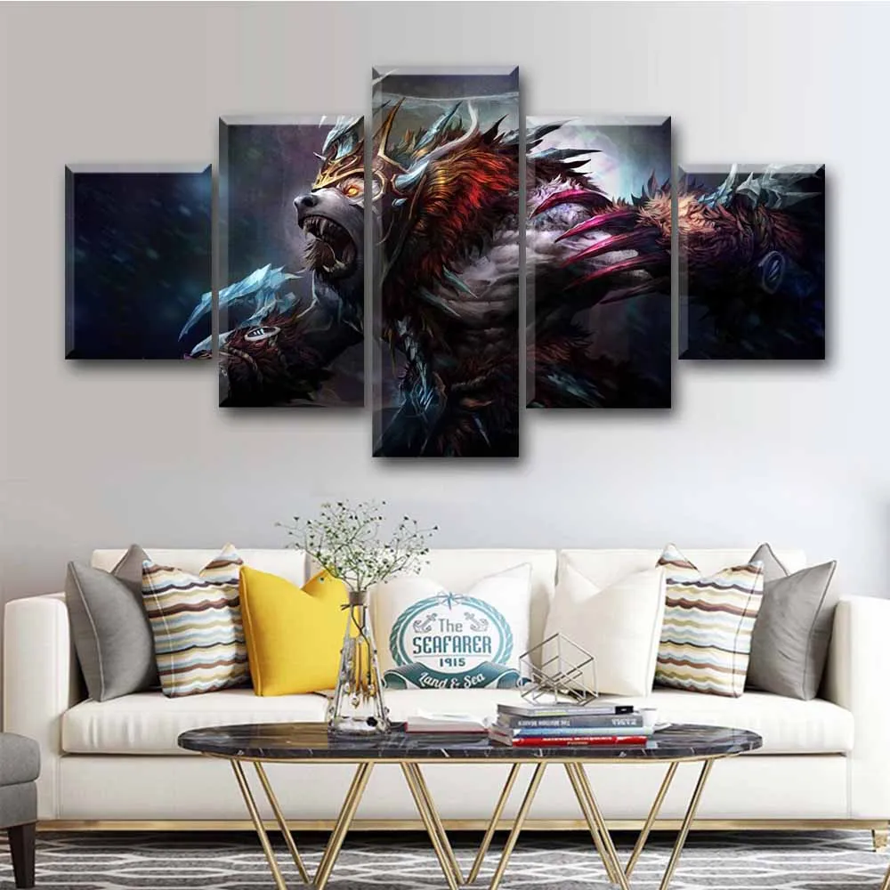  5 Panel Canvas Wall Art Painting Dota 2 Character Game Poster Home Decor For Living Room Canvas Pri