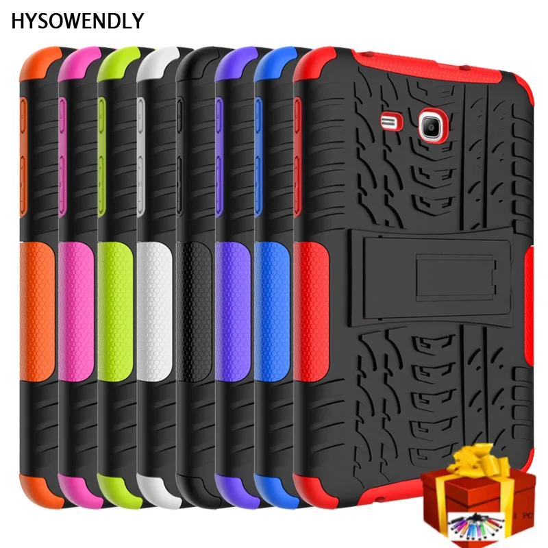 HYSOWENDLY funda de silicona para tableta Samsung Galaxy Tab 3 Lite T110, carcasa dura de PC, TPU, para Galaxy Tab E Lite, pulgadas|Fundas de tablets libros electrónicos| -