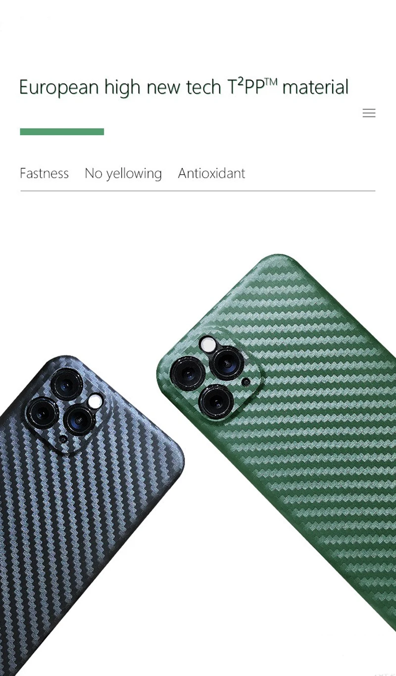 iphone 11 waterproof case Ultra-thin Matte carbon fiber soft Shockproof Phone Case For iPhone 12 Pro Max 7 8 Plus X XS XR 11 SE 2 Anti-fingerprint Cover best iphone xr cases