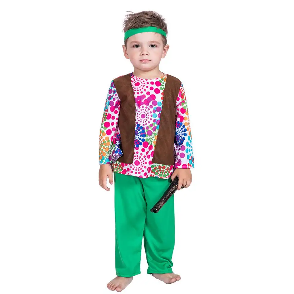 Bristol Novelty 701085M000 Kostüm Hippiemädchen, Mehrfarbig, 6–8 Jahre