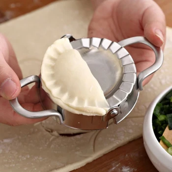 

New DIY Dumplings Maker Tool 304 Stainless Steel Jiaozi Wraper Dough Cutter Pie Ravioli Mould Kitchen Accessories Pastry Tools