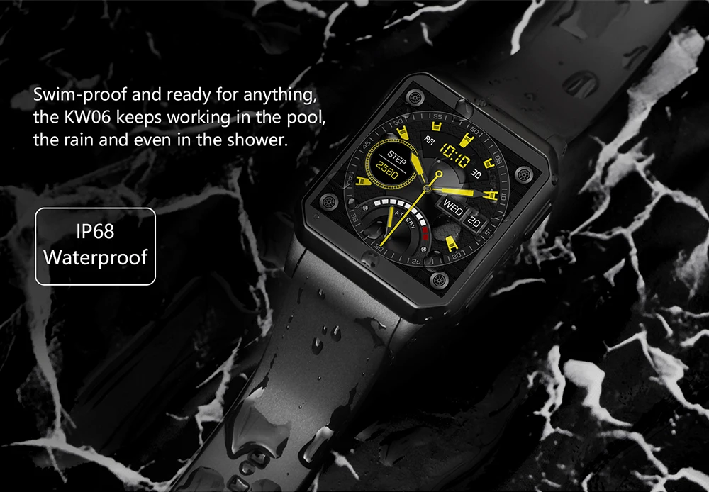 KW06 Android Bluetooth Вызов Smartwatch IP68 Водонепроницаемый 512MB+ 8G Wifi gps монитор сердечного ритма 3g смарт часы телефон