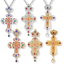 Религиозный крест длинное ожерелье с подвеской греческое Распятие ожерелье икона византийское искусство и ортодоксальная традиционность священный крест жрецы